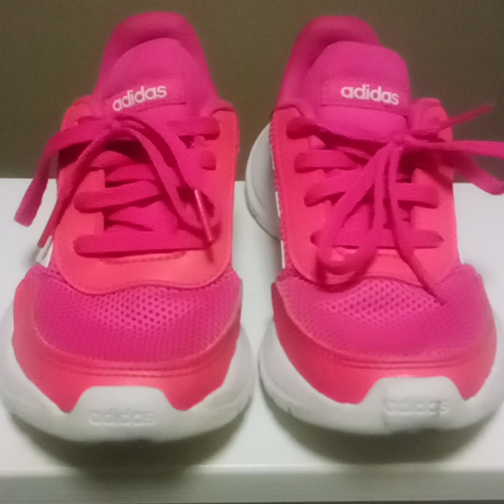 Adidas, Size 12K, Pink/White